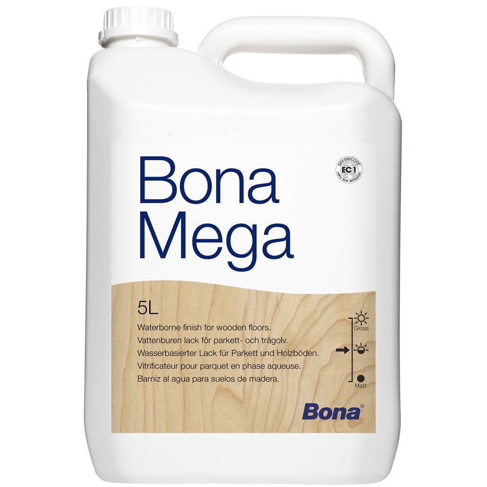 Bona Mega | לכה לפרקט עץ | לכה לפרקט למינציה | לכה לעץ | לכה שקופה לעץ