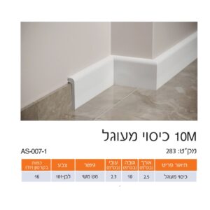 פנל כיסוי מעוגל משי 10 ס"מ