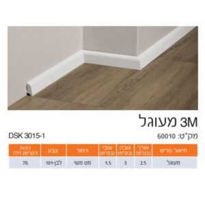 פנל לבן מעוגל 3 ס"מ