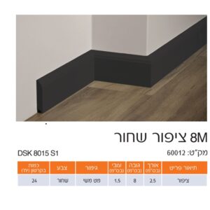 פנל שחור מקור ציפור גימור מט משי 8 ס"מ