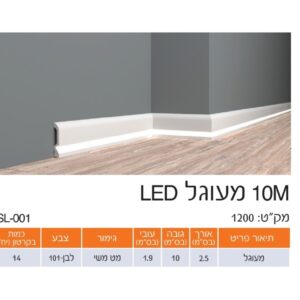 פנל לבן מעוגל  LED גימור משי 10 ס"מ